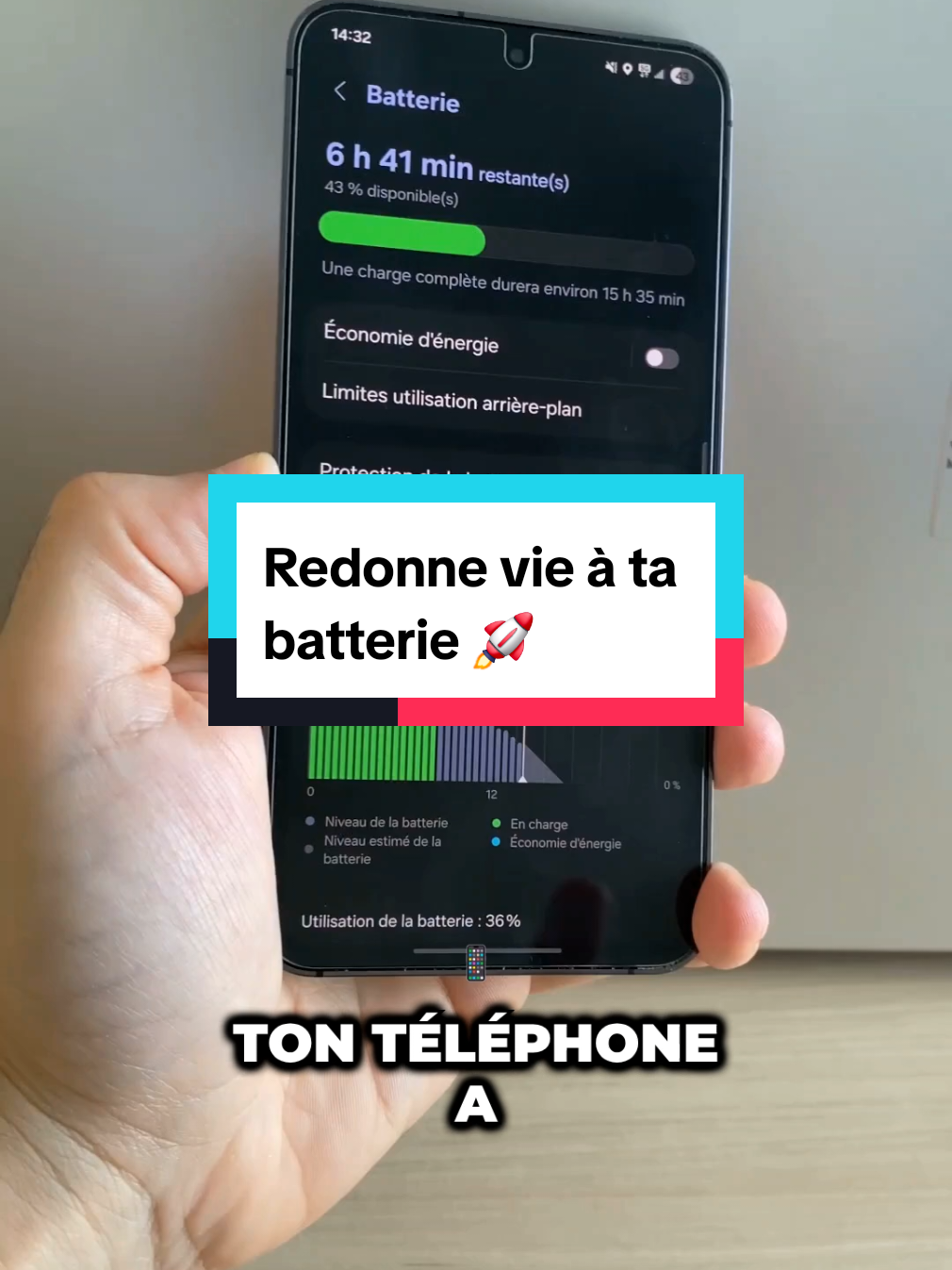 Ton téléphone a un menu caché qui peut redonner vie à ta batterie ! 🚀 #astuce #samsung #android #Tech #astucetech 