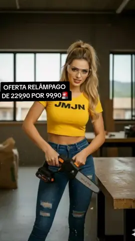 JMJN Mini Motosserra Elétrica #minimotosserra #motosserra #serralheiro #podas #galhos 