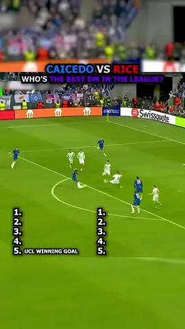 Caicedo Vs Rice. Whos The Best DM In The League? #footballtiktok #top5 #PremierLeague #manchesterunited #arsenal 