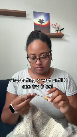 Initially it was going to have sleeves but I think I’m over that. So a vest it is!!!  #SmallBusiness #slowfashion #crochetersoftiktok #crochet #style 