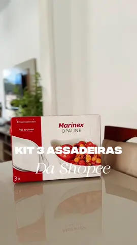 Kit com 3 assadeira com um precinho que cabe no bolso !!! #casa #acheinashopee #utensiliosdecozinha 