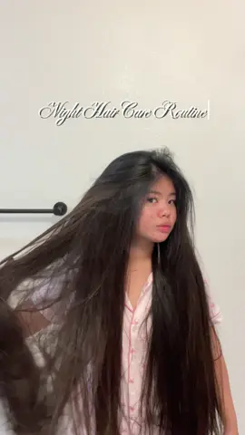 night hair care routine #fyp #fypシ #haircareroutine #hair #haircare 