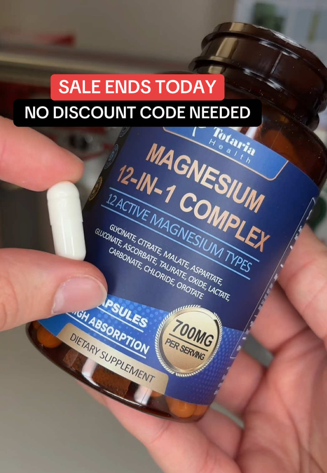 Totaria 12 in 1 Magnesium Complex 700mg Supplement Sale Ends Today
