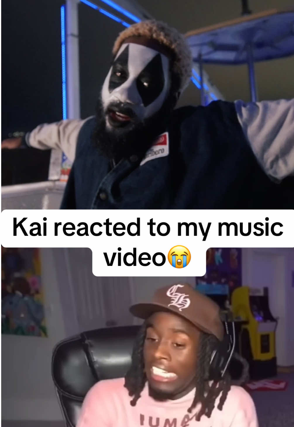 #CapCut bro really reacted to my new music vid 😭*out on YouTube* (song: ilyTOMMY - sick & tired 3) #ilytommy #hoodtrap #kaicenat #undergroundmusic 