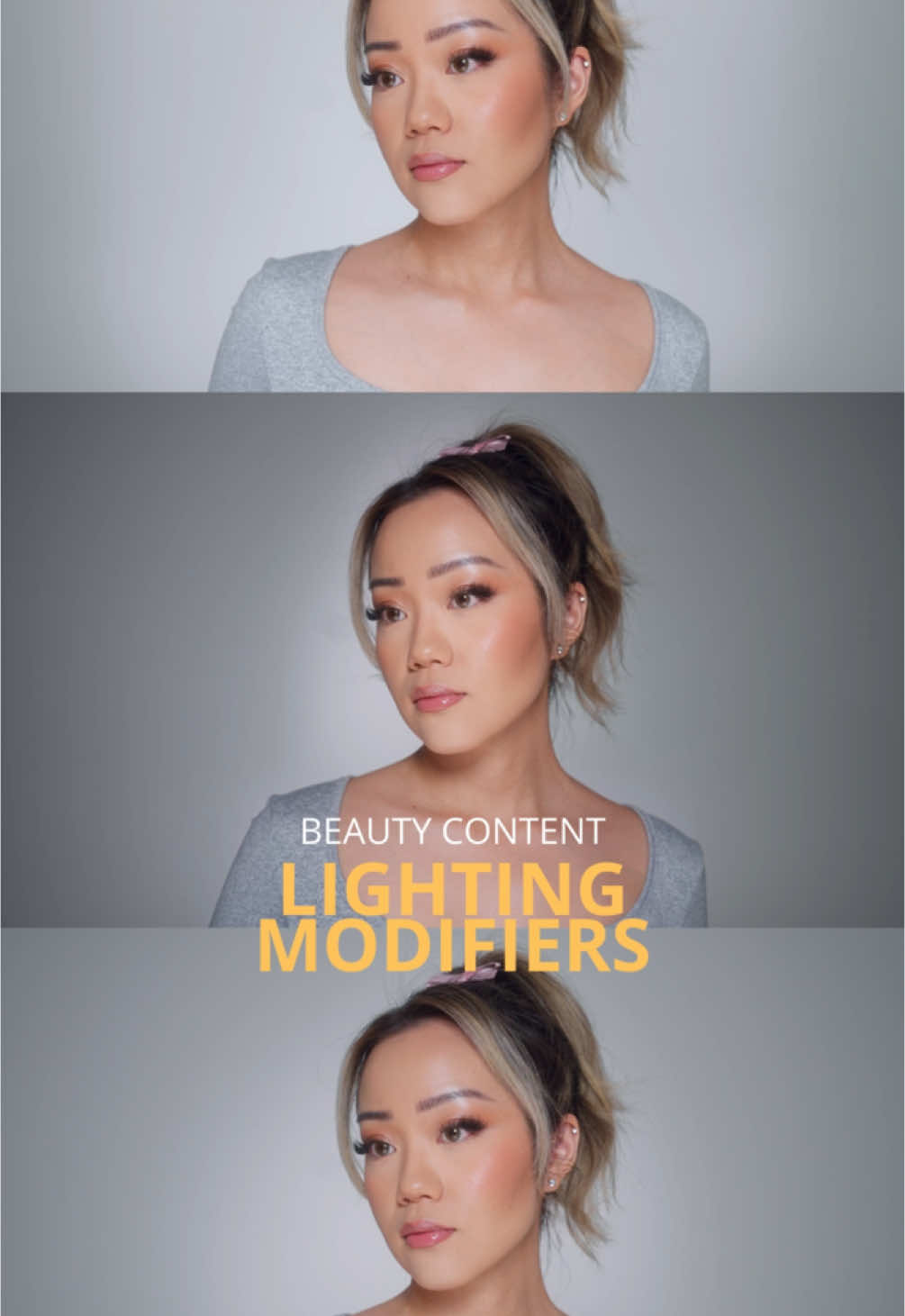 3 different modifiers, 3 different looks. When choosing a modifier, you want to be mindful of its size, shape of the light, and the overall look you’re going for. Bright and soft? More contrast? Elevate your content with a modifier that suits your style ✨💡 #softlighting #lighting #softbox #beautylighting #aputure #filming #creatortips #beautycontent #lightingideas