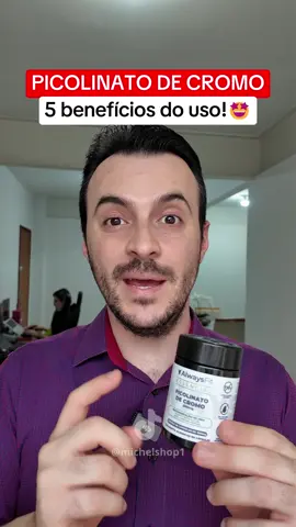 Esses são os 5 beneficios de usar o #PicolinatoDeCromo todos os dias!☺️ #Disposicao #Saude #Glicose #Cromo 