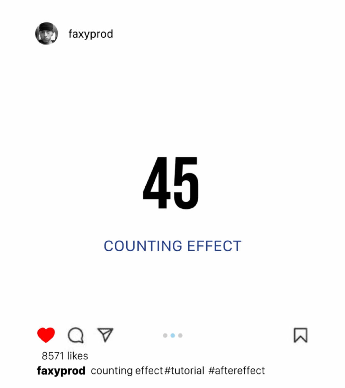 Counting effect | I wanted to include the cmd in video but that would be messy for beginners! #tutorial #aftereffect #edit #tuto 