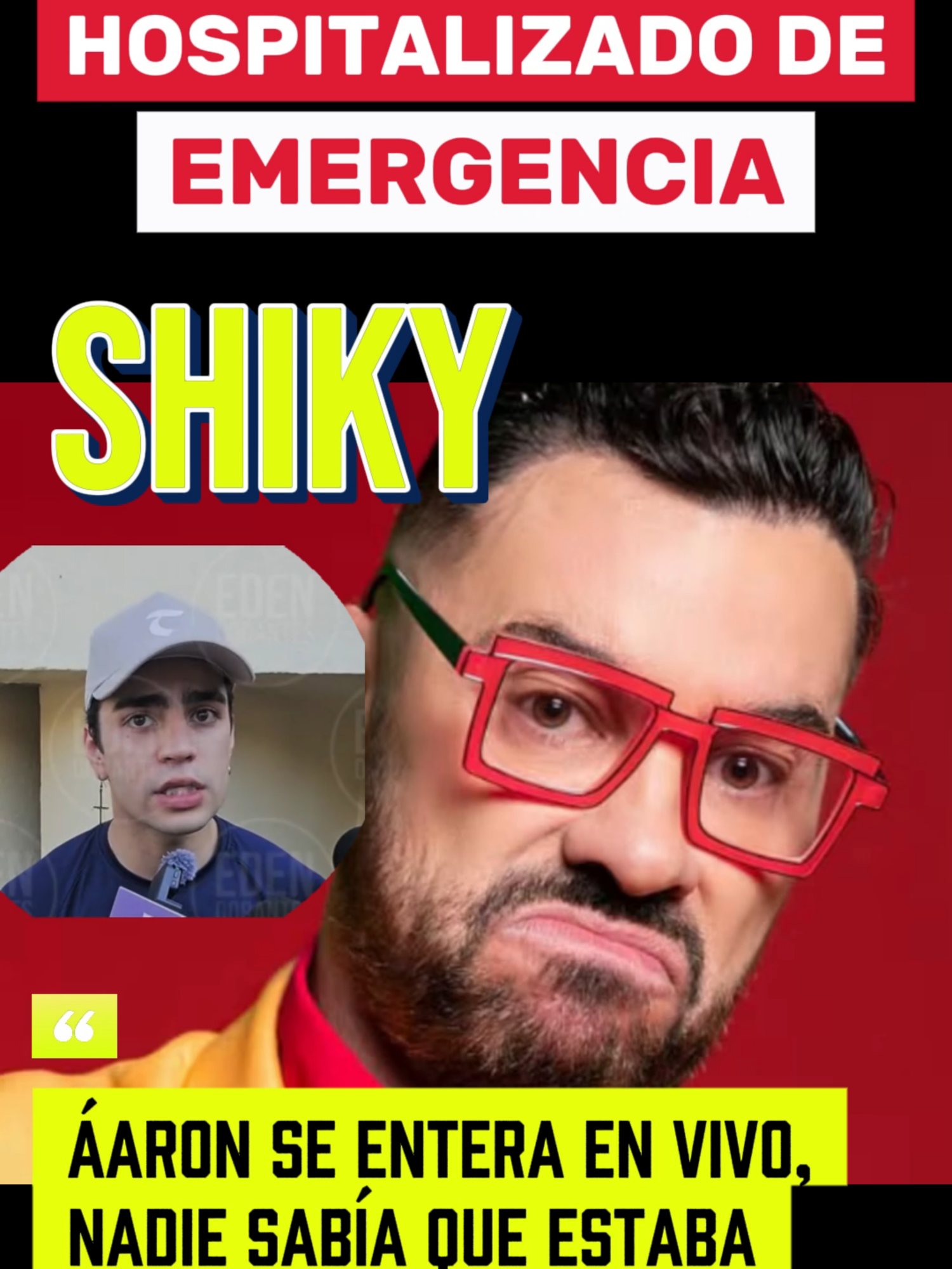 SHIKY es HOSPITALIZADO de emergencia!! Al aprecer no le avisaron a nadie. Su compañero Áaron Mercury se entera en vivo de su estado de salud! #shiky #lacasadelosfamosos #aaronmercury