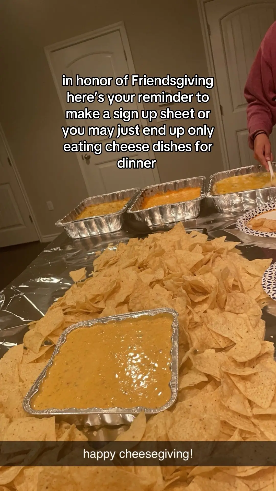 and no those are not all the same dishes! #friendsgiving #college #fyp