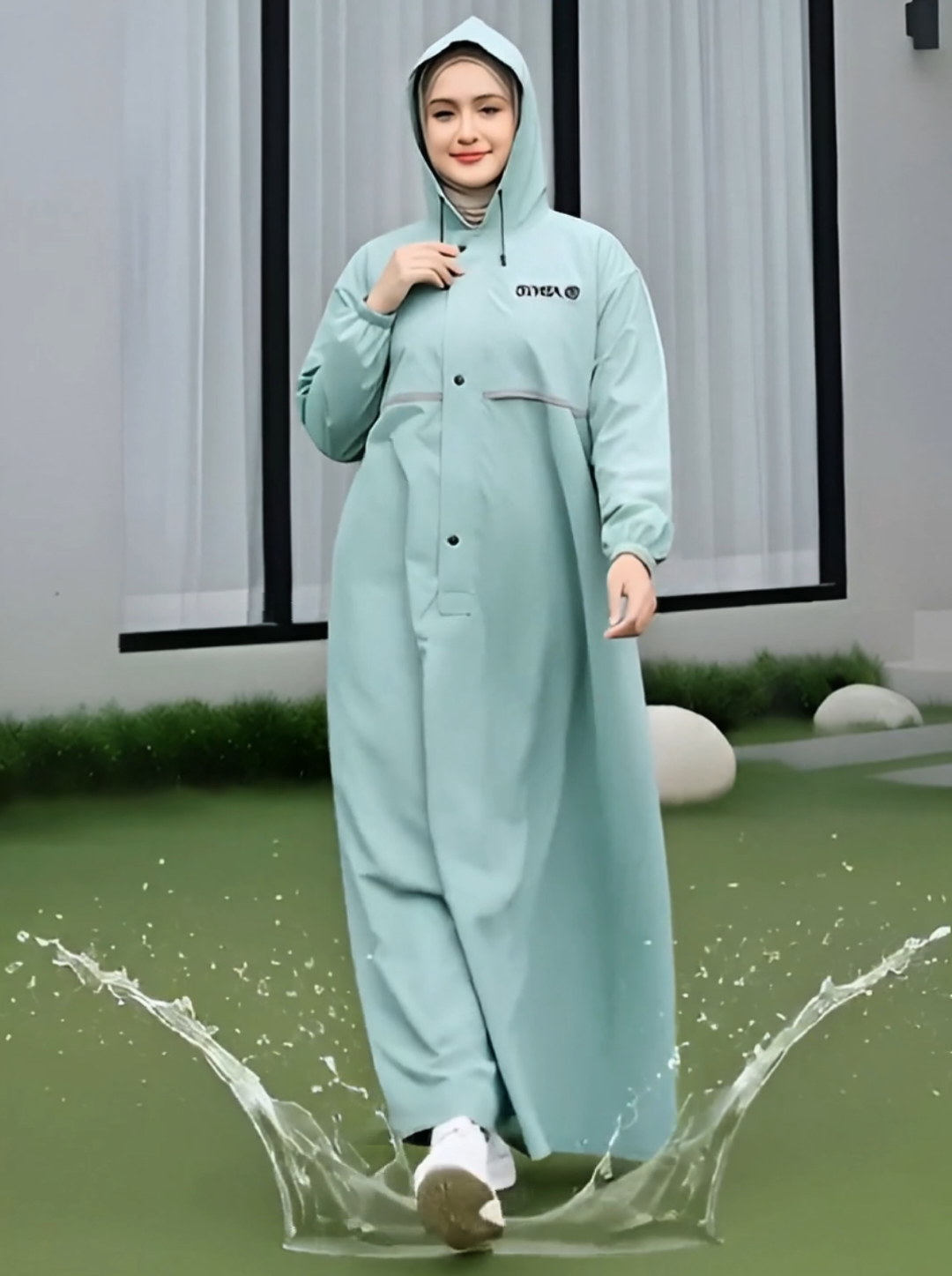 JAS HUJAN GAMIS SYAR'I JUMBO Menggunakan Bahan PVC Tebal Kuat dan Elastis Syari PVC Rust-Proof #jashujanwanita #jashujansyari #jashujanmuslimah #sipalingviral  #jashujangamis 