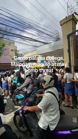 3x nabomb threat?? talaga naman 👹👹  but on a serious note, napakalaking hassle nito sa lahat esp sa mga students na malalayo pa ang byahe at mga nagtitinda sa tapat ng school na mawawalan na naman ng kikitain kasi wala na namang pasok 🥲 #bombthreat #fypシ゚ #xybca 