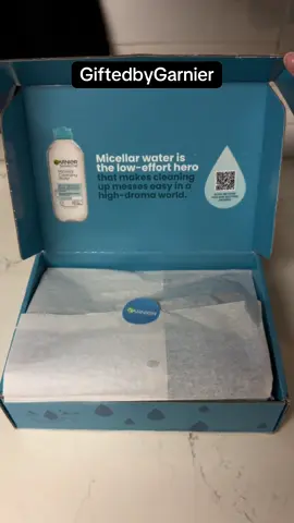Thanks to @GarnierUSA for the package🩵🤍 i’m so excited to use these! #fyp #giftedbygarnier #garnier #makeupremover #makeup 