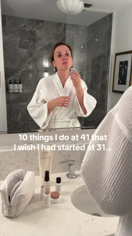 1. I protect my mornings — no phone for 30 mins. A calm nervous system = a calm face. I start my day grounded, not overstimulated. 2. I hydrate with purpose. Minerals + Rise/Source every morning. Hydration is about absorption, supporting hormones + waking up your cells. 3. I barely drink anymore. Better sleep, clearer skin, less inflammation. My body recovers so much faster. 4. I move my lymph daily. Gua sha, rebounding, dry brushing, vibration plate — one of them for sure… circulation improves instantly and it shows in my glow. 5. Skincare is my ritual. Clean K-beauty. Barrier first. Hydrating layers. Slow, intentional, collagen-boosting. Ritual > routine. 6. I take good care of my nervous system Breathwork, prayer, journaling. When my nervous system is regulated, everything else follows — skin, hormones, mood. 7. I say NO without guilt. Boundaries protect my radiance, energy, and peace. 8. I eat for hormones, not macros. Balanced blood sugar, whole foods, healthy fats — it stabilizes mood, energy, and skin. 9. I move every day. Walking, lifting, trampoline… movement regulates stress, digestion, lymph flow, and metabolism. 10. I treat sleep like it’s my job. 7–8 hours. Your body detoxes, heals, and repairs your skin while you rest. ⸻ ✨ Small daily rituals. ✨ Deep nourishment. ✨ Consistency with kindness. This is how you glow from the inside out. 💛 💫 hit all the buttons 🙏🏻 — and if you want help building your inside-out routine, DM me GLOW 💛 #glowinsideandout #feminineradiance #wellnesshabits #skincarefromwithin #kbeautyrituals