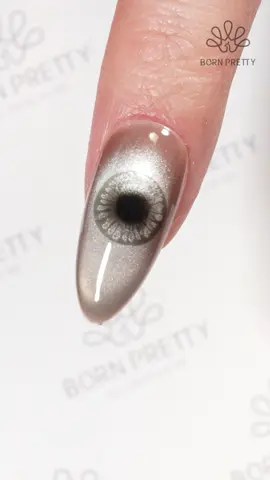 Do u know how to get an eyeball nail?👁💅😍 Using #bornpretty Water Light Cat Magnetic Gel MY78 Smoky Aash HEMA/TPO FREE (60216-1) Watercolor Nail Gel (56002) Color Gel Polish CG001 (55845) Tap the bio and search the product id to find more colors.💅 #nails💅 #naillove #nailinspo #nailart 
