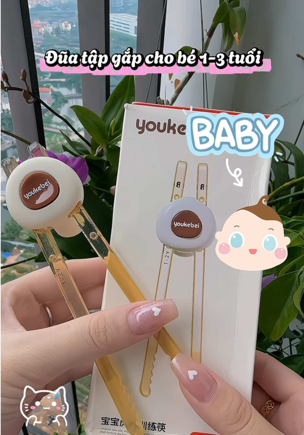 Đũa tập gắp cho bé 1- 2 tuổi nha các mẹ @Mẹ Thỏ Daily #duatapgap #youkebei #embe #xuhuong 