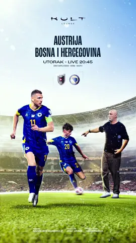 🔥 Večeras igra BiH protiv Austrije! 🔥 Podržimo naše ZMAJEVE zajedno! 🐉🇧🇦 Atmosfera u Kultu je već užarena – dođi, zauzmi mjesto i navijaj kao nikad do sada! 💙 📍 Kult Lounge Bar – večeras svi kao jedan! #fyp #dzeko #vienna #ljiljani #halidbeslic 