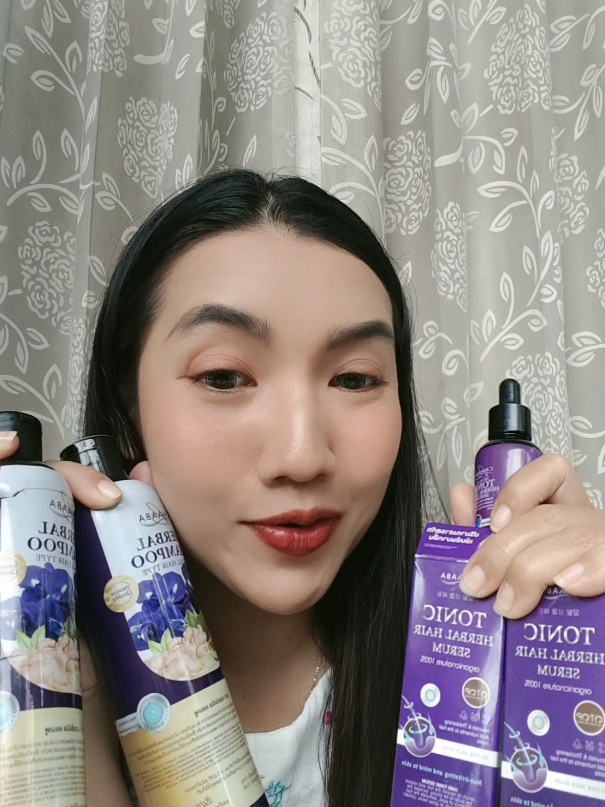 แชมพูชบา 2 ขวด เซรั่มชบาโทนิค 2 ขวด แฮร์โทนิก ชบา #แชมพูชบา #เซรั่มชบา #ผม #ดูแลผม 