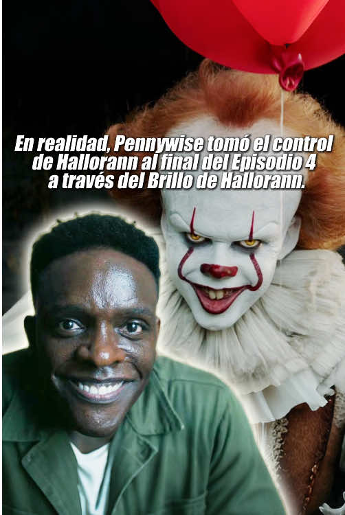 En realidad, Pennywise tomó el control de Hallorann al final del Episodio 4 a través del Brillo de Hallorann.
 #it #pennywise #edit #welcometoderry #hbo 