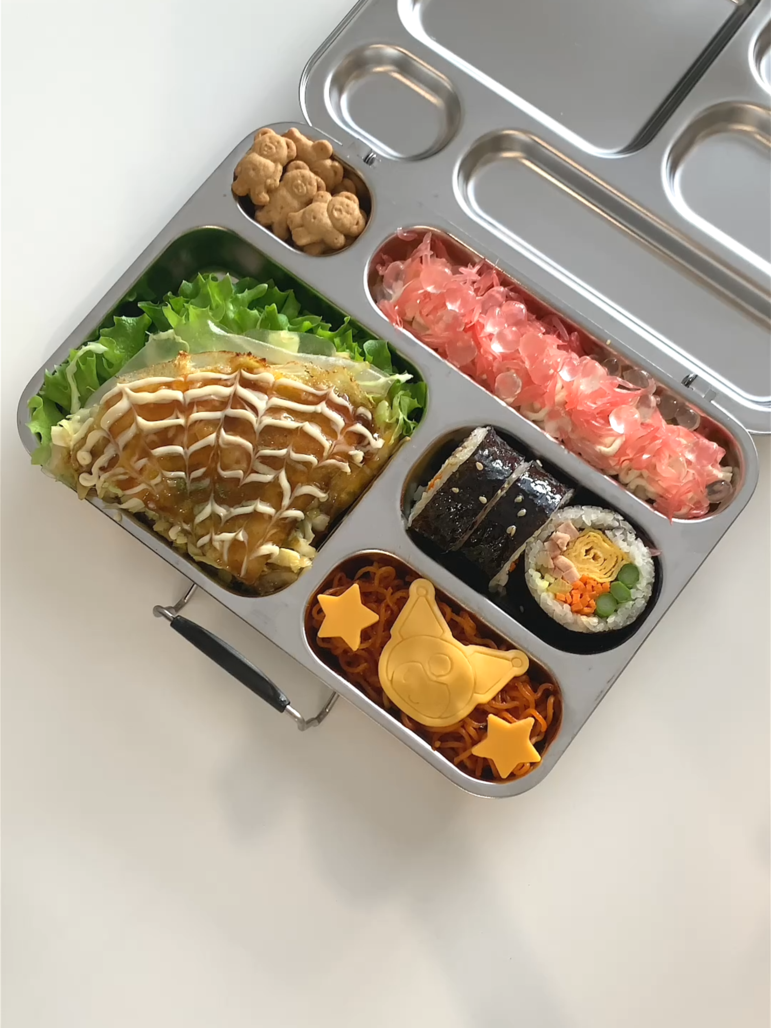 Pack a Bento for My Daughter  - day 87 🍱 和我一起做便當#lunchbox #cooking #bento #asmrvideo #food #bentobox #kawaiifood #便當 #愛心便當 #헬로키티 #도시락 #사랑도시락 #ハローキティ #キャラ弁 #お弁当