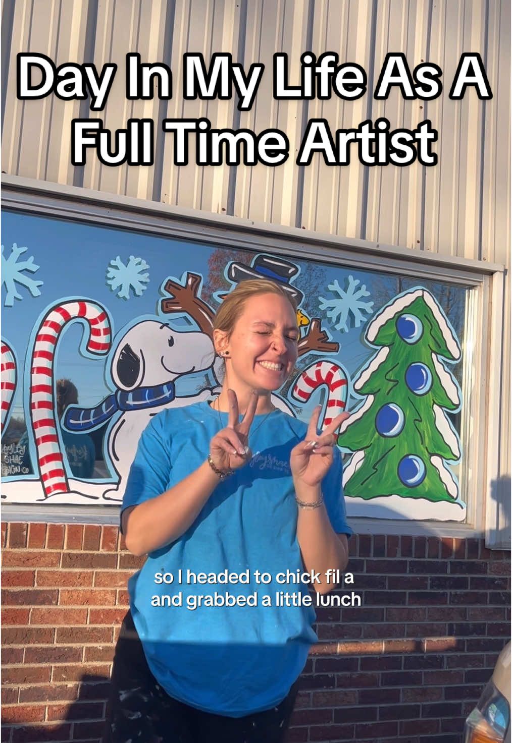 Here’s how today went! Very rarely do I take videos and edit them in the same day but I’m trying to do better 🫣🤩😂🎨🎉💗 #fyp #artist #dayinthelife #fulltimeartist #windowpainting #windowpainter 