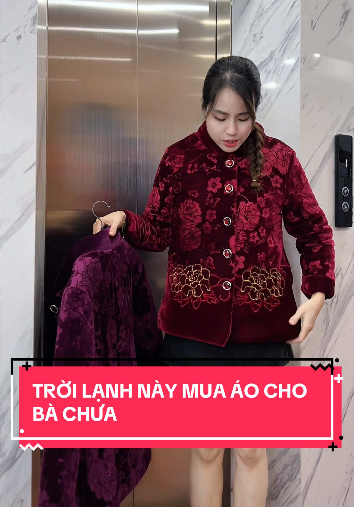Trời lạnh lạnh này mua áo mới cho bà chưa #hienthuday #sonnetgroup #trungnien #aonhung #aoba 