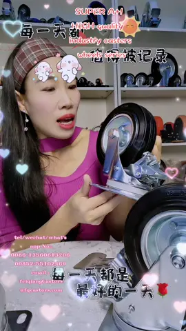 Black rubber industrial casters wheels #wheels #casters #ruedas #factory #manufacturer #manufacturing 