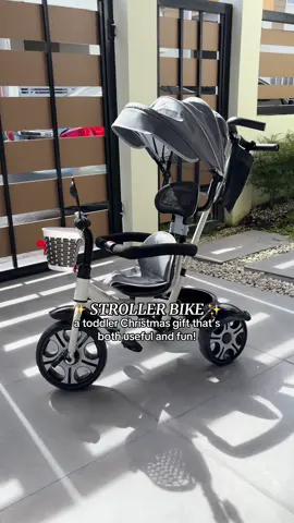This stroller bike is the most useful Christmas gift you can give to your toddler 🎁🫶 #giftideaforkids #christmasgiftideas #strollerbike #strollerbikefortoddler #kidsbike 