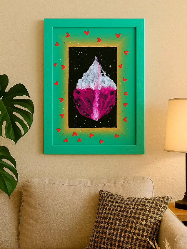 Satisfying acrylic paintings with real leaf😊 #art #painting #creative #satisfying #handmade #acrylicpainting #realleaf 