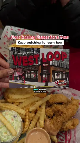 A brand new @Raising Cane's is opening TOMORROW, Nov. 18, in Fulton Market and they’re giving away FREE Cane’s for an entire year to celebrate. 🤯 This spot is right at the iconic corner of Randolph & Green in the West Loop, share your canes with me if you win🤩 #caniacambassador #raisingcanes #chicagofood #newrestaurant #chicago 