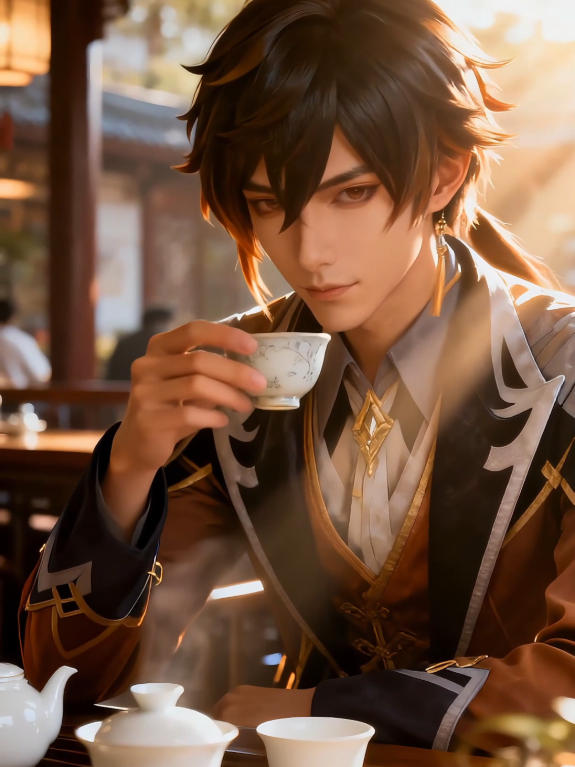 Việc này, ma thần đều im hơi lặng tiếng. Ta tuy không có ý tranh hùng đoạt vị Nhưng thấu hiểu nỗi thống khổ của chúng sinh Thiên Động Vạn Tượng Chỉ nguyện giữ yên bốn cõi Để được hầu hạ bên dưới một người #zhongli #GenshinImpact #崇光 