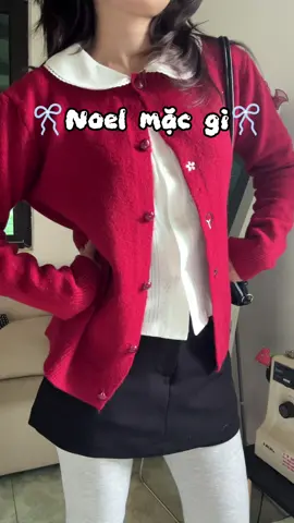 Mặc đi chơi Noel cứ phải gọi là nổi bần bật #thaohandmade23 #cardiganoutfit #aolendaydan #cardiganlen 