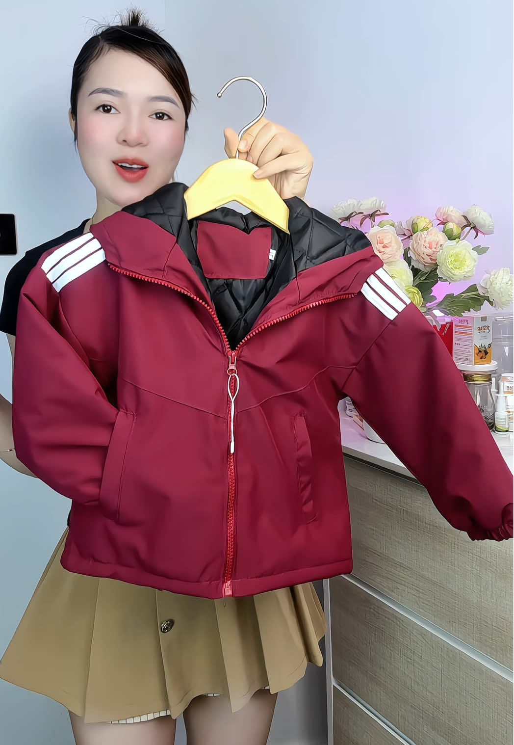 Áo khoác phao gió trần bông trám dày ấm phiên bản nâng cao có mũ cho con ak. Đủ màu và size cho bé trai bé gái bme nhé