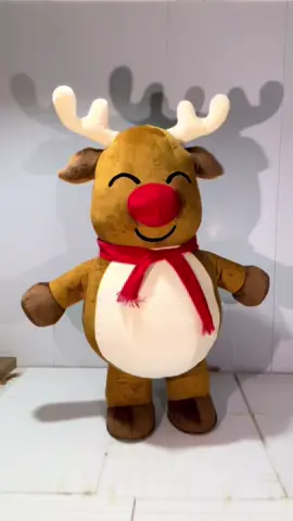 inflatable deer mascot costume #deer #reindeer#mascot #costume #factory #plush #costumeideas #fur #funny #funnyvideos #custom #china #christmas #walking 