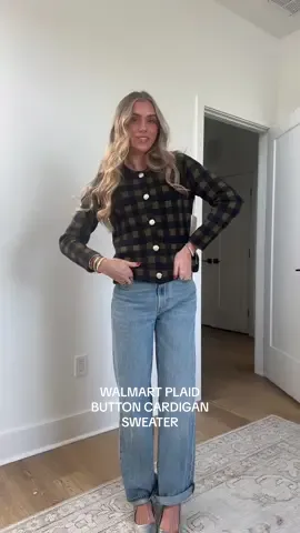 the gold button front sweater that works with denim jeans but also would be a cute workwear sweater too 😚 extremely soft with no itchy too!! Size xs. It is in my LTK.  #walmartfashion #walmart #walmartfinds #walmartfashionfinds #affordablefallfashion walmart haul, walmart clothing haul, affordable fashion, clothing haul, fall clothing haul, winter clothing haul, walmart fashion, walmart finds, walmart fashion 2025. @Walmart @Walmart Creator 