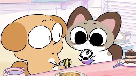 小看誰呢！我一口氣就喝掉了#動畫 #動物 #治愈 #tiktok #上熱門