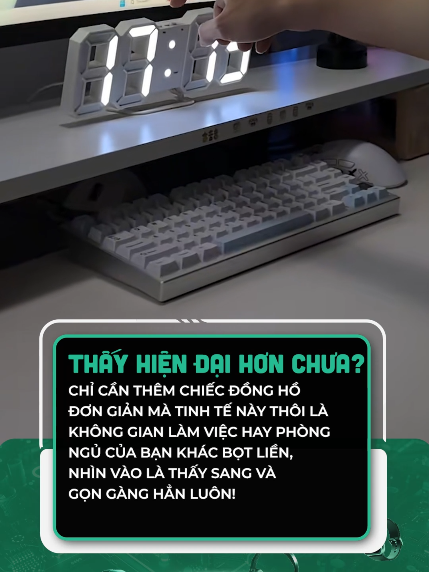 Thật sự là hiện đại hơn hẳn í #clmedia #Tech #congnghe #cltech #tiktokshop #tiktoktech #dongho3d #donghotrangtri
