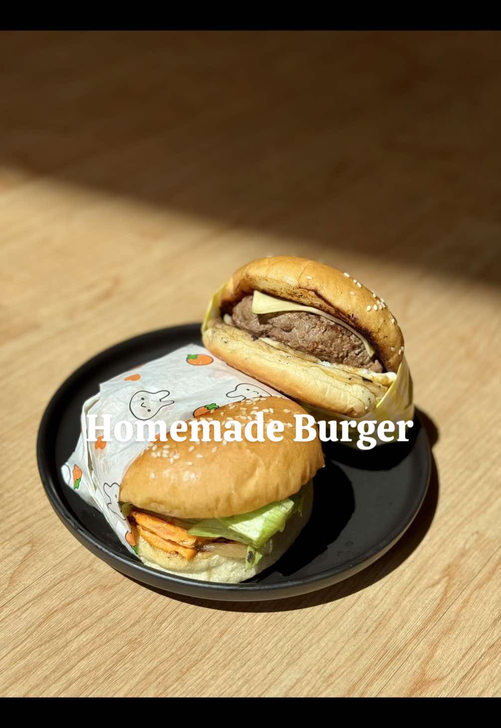 Homemade burgers for an after-school snack 🍔