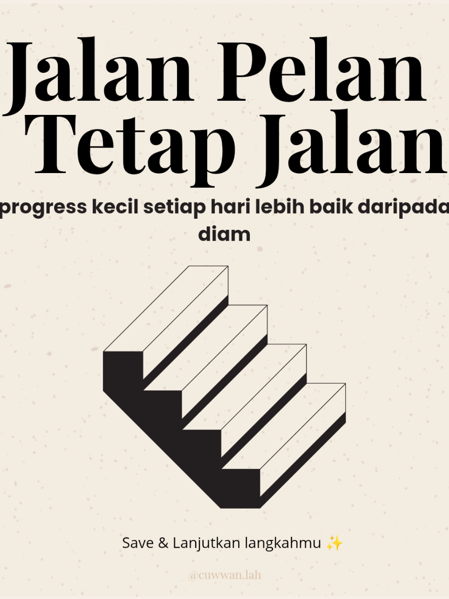 Hari ini mungkin kecil langkahnya, tapi tetap maju. Jalan pelan tetap jalan 💛 Kalau kamu lagi proses apa sekarang? 👇 **yukkk tulis di kolom komen  & kita semangat bareng. #affiliatepreneurs #affiliatemarketing #affiliateprodukdigital #insight #fypage 