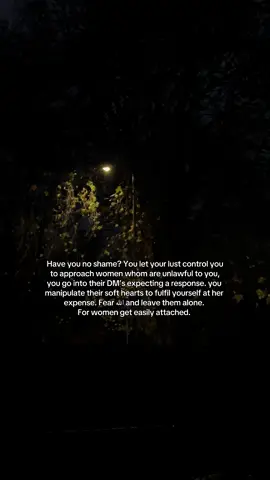 Yous are NOT going to marry unknown_ukht456 move on bro ✌🏼🥀 “I’m asking for advice” no. Go to YOUR mahram, you’re only causing fitnah there’s plenty of knowledgeable people of your gender. And much more knowledgeable than the foreign woman you are approaching. And if you have formed a haram relationship know that just by leaving her in that state after using her even emotionally will break her heart. Avoid it and fear الله.  Women are soft hearted you should know better.  May this message reach the right people ameen.  #fy #islam #fyp #foryou #lust 