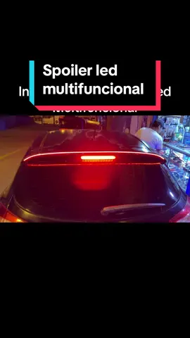 Otra instalación terminada en un Hatchback, Spoiler led #tunning #lucesled #autos #peru🇵🇪 #ventanilla 