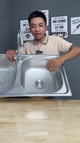 Chậu rửa chén 2 hố inox bền bỉ chắc chắn #chaurua #chauruabatinox304 #xuhuong 