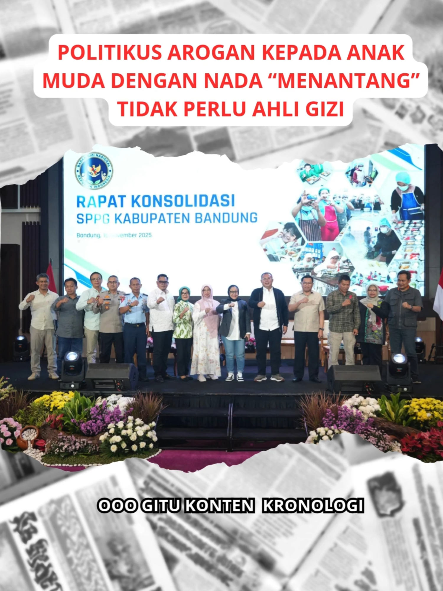 POLITIKUS AROGAN KEPADA ANAK MUDA DENGAN NADA  “MENANTANG” TIDAK PERLU AHLI GIZI 17 November 2025. Forum DPR soal program Makan Bergizi Gratis harusnya jadi ruang diskusi, tapi malah berubah jadi panggung tensi. Kritik anak-anak muda soal pentingnya ahli gizi dianggap “arogan”, dan muncul pula pernyataan bahwa MBG “tak perlu ahli gizi” cukup lulusan SMA dilatih 3 bulan. Masalahnya sederhana: kebijakan publik butuh kompetensi, bukan ego. Kalau kualitas gizi anak bangsa diperlakukan seperti prosedur kilat, siapa yang menanggung akibatnya nanti? Menurut kamu, suara anak muda itu benar-benar arogan… atau justru dibungkam? #demokrasiindonesia #keadilansosialbagiseluruhrakyatindonesia #kebijakanpublik#politikus#kreatorpemula #kontenkreatorpemula#beritaterkini #mbg #sppg #ahligizi #fyp #fypindonesia