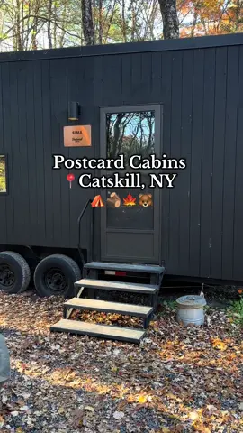 This is your sign to book a cabin trip! @Postcard Cabins @Marriott Bonvoy  • • • #catskillsny #catskillmountains #camping #postcardcabins  #weekendgetaway #fall #fallactivities #dateideas #fyp 