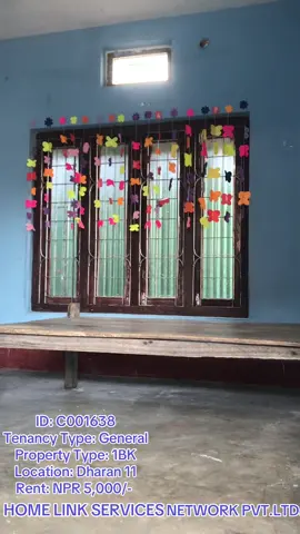 ID: C001638 Tenancy Type: General Property Type: 1BK Location: Dharan 11 Rent: NPR 5,000/-  Facilities: Lights, Fan, bathroom & toilet, Kitchen, bike Parking  #HomeLinkServicesNetworkDharan #rentalpropertydharan #jobsdharan #electricalsplumbingservicesdharan #transportationdharan  ☎️ Call or WhatsApp: 9761005026 www.facebook.com/homelinkservicesnetwork https://www.instagram.com/homelinkservicesnetwork  tiktok.com/@homelinkservice12 📧 Mail: homelinkservices12@gmail.com  🌐 Website: www.homelinkservice.com