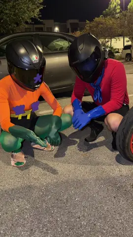 You gon’ pay for this. #mermaidman #barnicalboy #invisable #crash @ApriliaPirate 