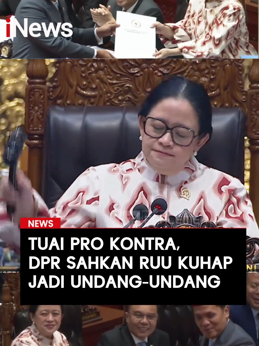 Dewan Perwakilan Rakyat (DPR) resmi mengesahkan Rancangan Kitab Undang-Undang Hukum Acara Pidana (RKUHAP) menjadi Undang-Undang (UU) pada Selasa (18/11/2025). Hal itu diputuskan dalam Rapat Paripurna. 