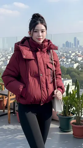 Áo Phao Béo Có Mũ To Rộng 