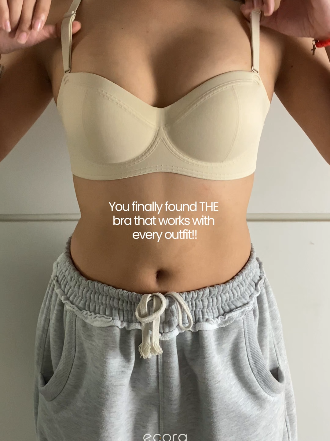 Bestie, if you hate buying 5 different bras… get this multi-way one 😭✨ #comfortalldaylong #nonwirebraseamless #seamlessbra #ecora