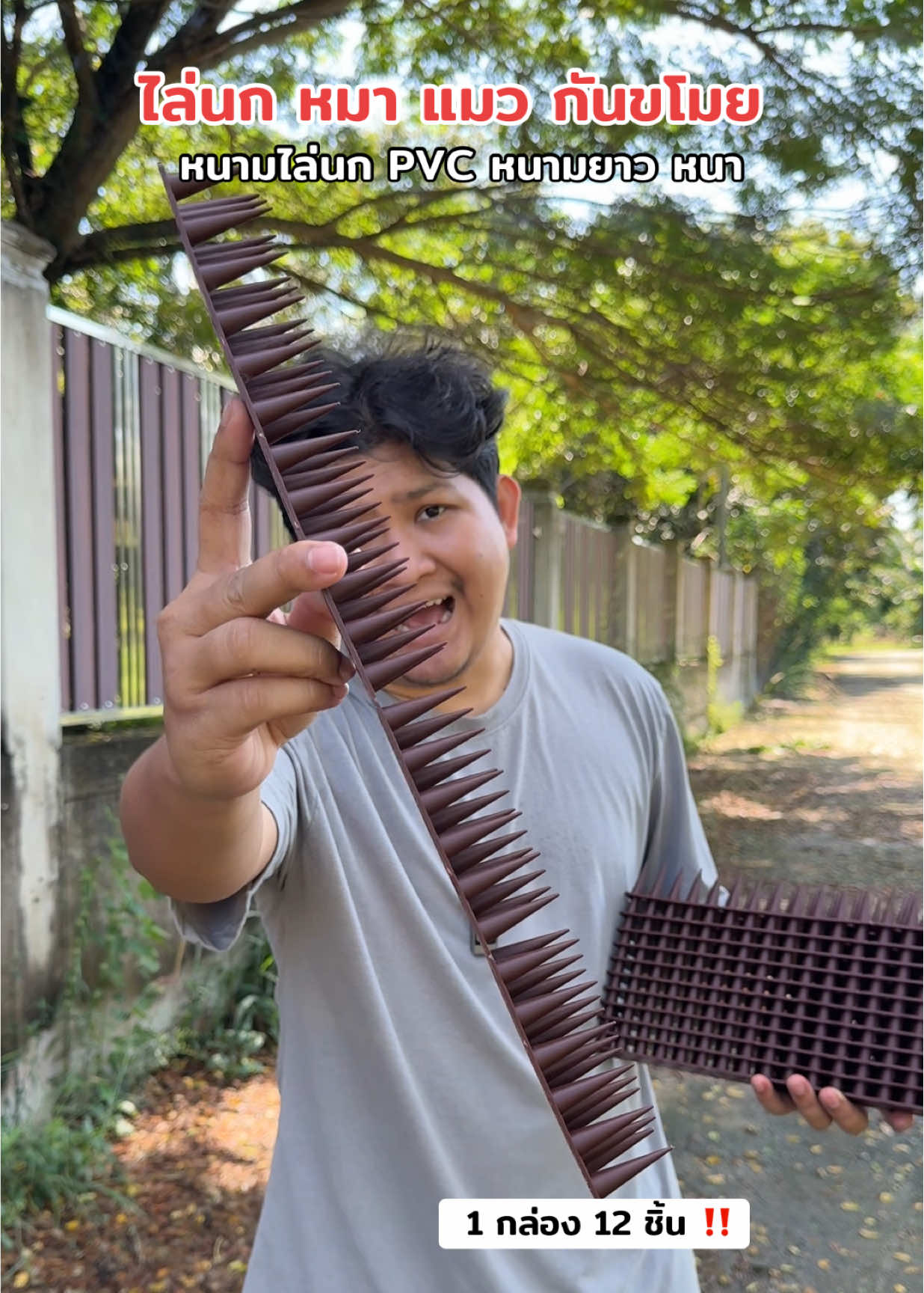 หนามไล่นก-หมาแมว เป็นพลาสติกพีวีซีอย่างดีแข็งแรงทนทานแน่นอน✅ #หนามไล่นก #หนามไล่นกพิราบหนามกันนก #หนามไล่นกพิราบ #หนามไล่แมว #หนามกันนก 