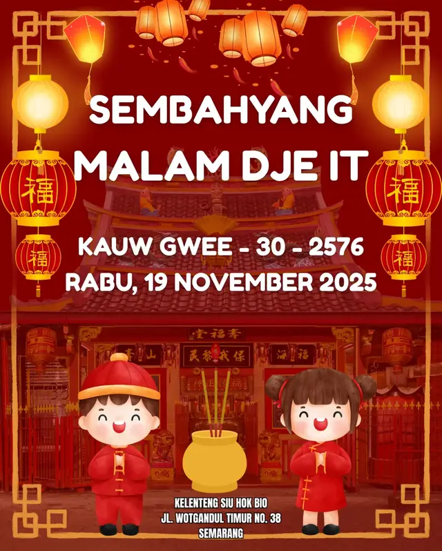Salam kebajikan Namo Buddhaya Sembahyang malam dje it Senin, 20 Oktober 2025 Peh Gwee - 29 - 2576 #sembahyang #djeit #siuhokbio #siuhokbiosemarang #buddhist 